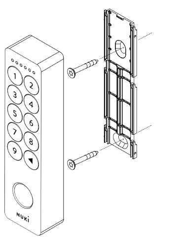 Keypad durch Schrauben befestigen
