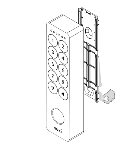 Keypad Installation with adhesive plate