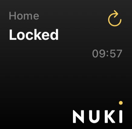 Nuki iOS Widget Display status