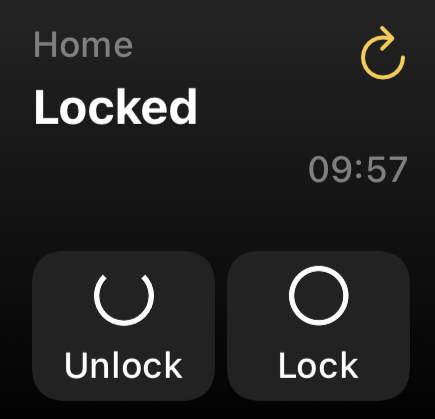 Nuki iOS Widget Lock actions