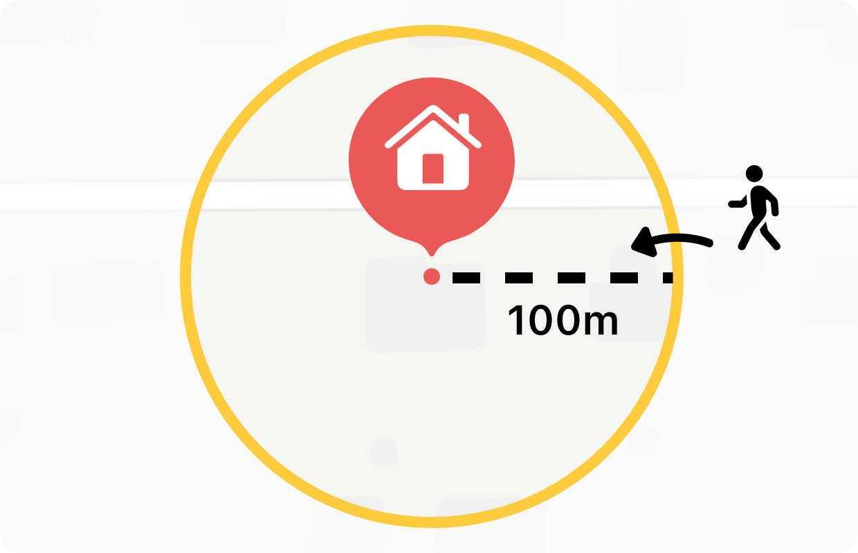 Geofence betreten